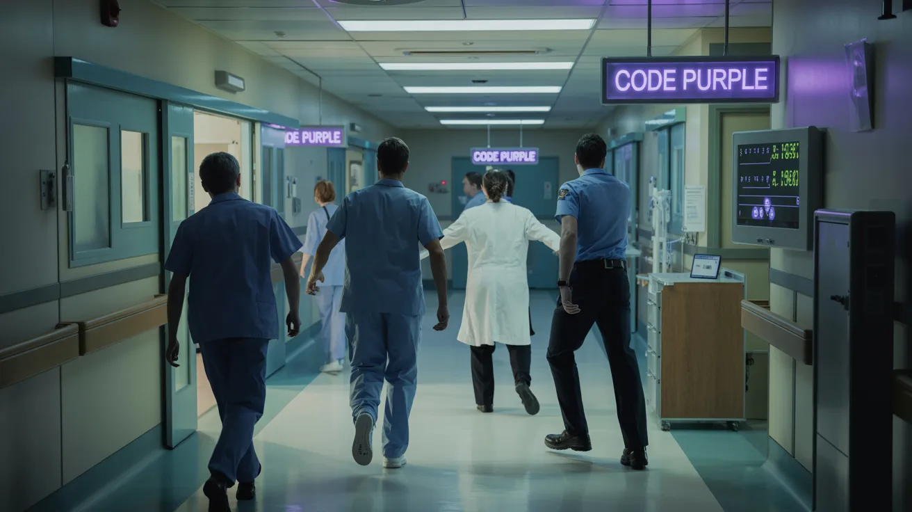 What is code purple in a hospital?
