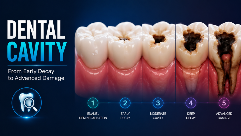What does a cavity look like