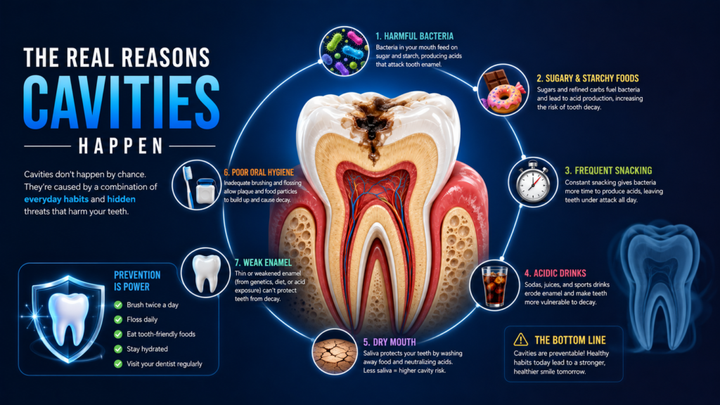 What does a cavity look like