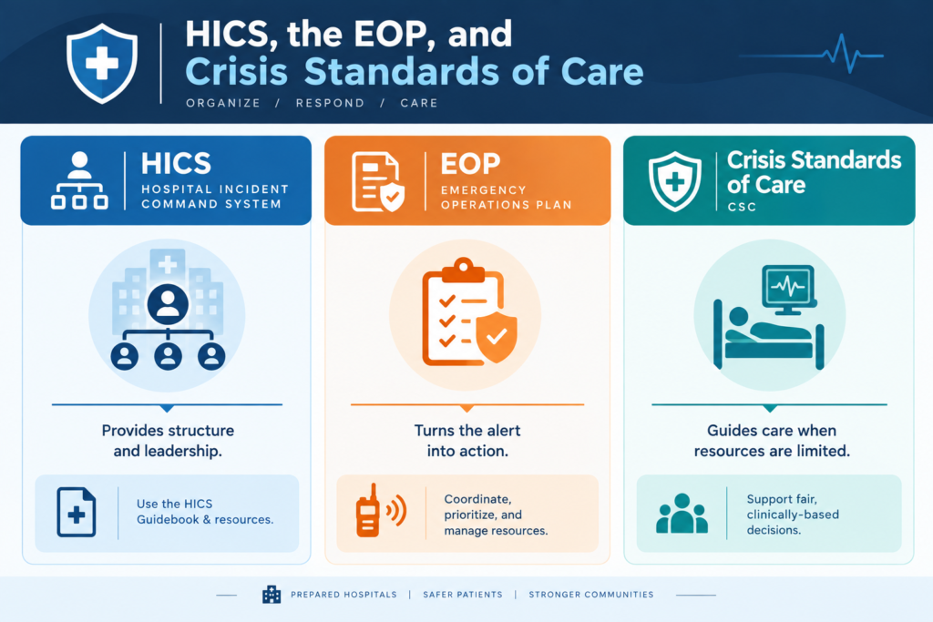 HICS, the EOP, and Crisis Standards of Care - 