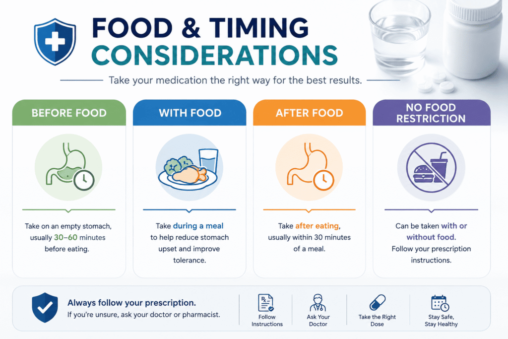 Food and timing considerations