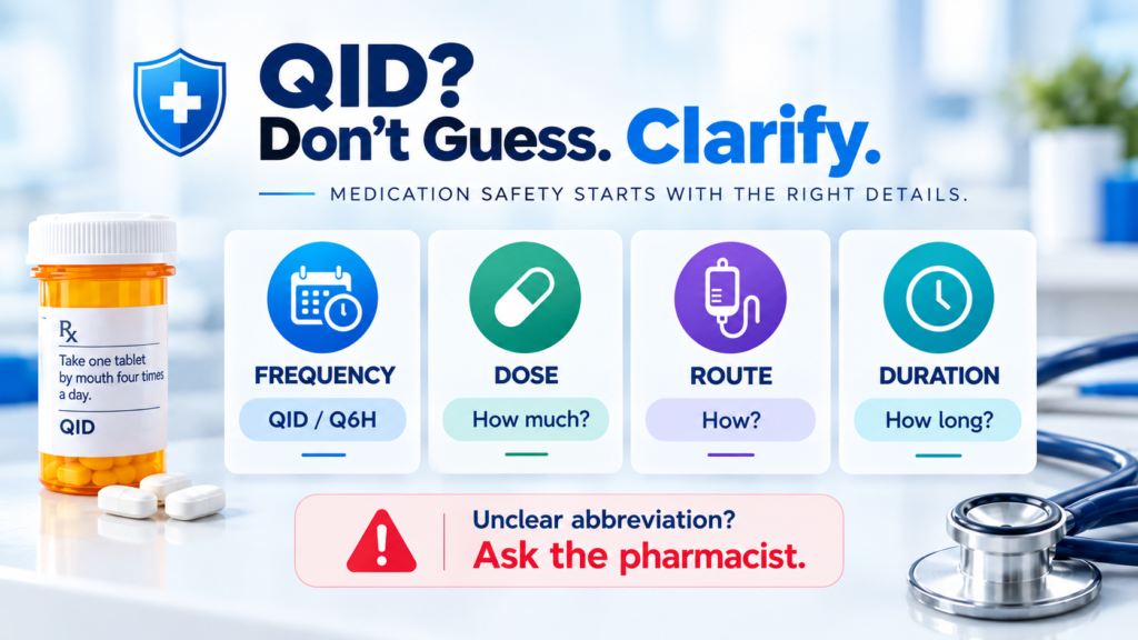 Medication Safety and Preventing Prescription Errors - QID Meaning