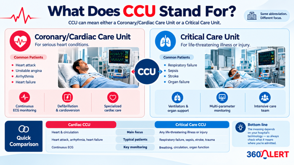 What does CCU stands for?