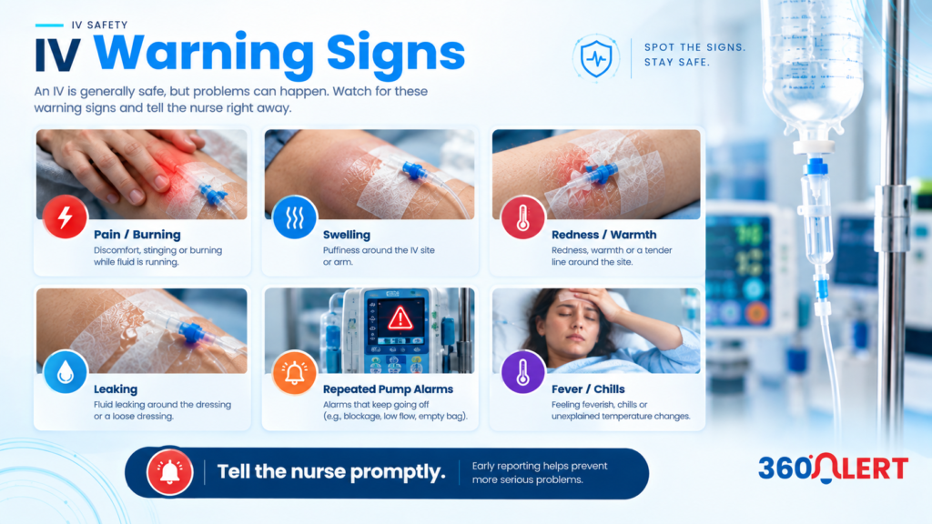 When to call the nurse - IV