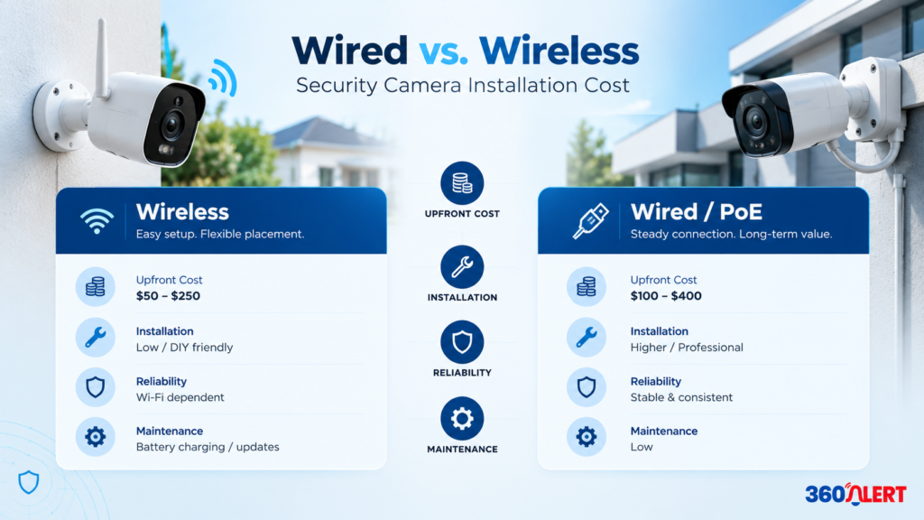 Wired vs Wireless Security Camera Installation Cost
